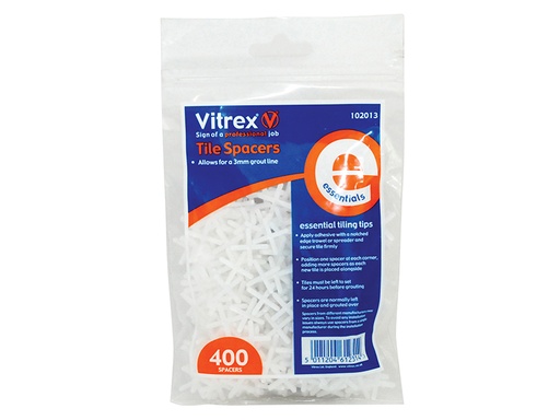 [VIT102013] Essential Tile Spacers 3mm (Pack 400)