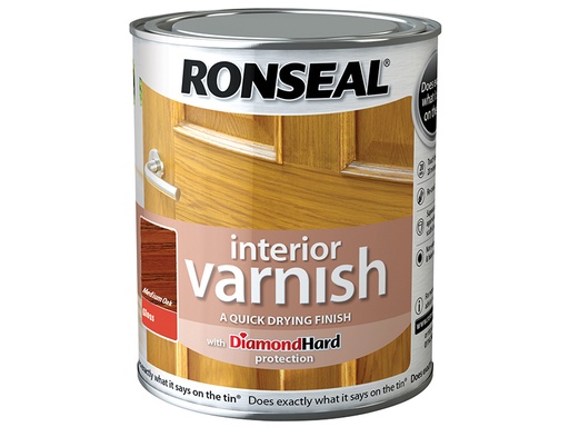 [RSLINGMO750] Interior Varnish Quick Dry Gloss Medium Oak 750ml