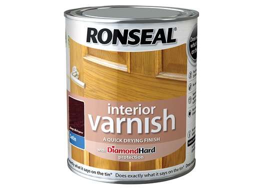 [RSLIVSDH750] Interior Varnish Quick Dry Satin Deep Mahogany 750ml