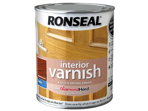 [RSLIVSMO250] Interior Varnish Quick Dry Satin Medium Oak 250ml