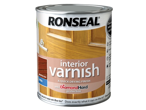 [RSLIVSMO750] Interior Varnish Quick Dry Satin Medium Oak 750ml