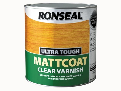 [RSLUTVM25L] Ultra Tough Mattcoat Internal Clear Varnish 2.5 litre