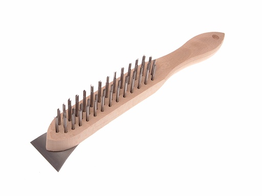 [FAI5804S] 580/4S Lightweight Scratch Brush with Scraper - 4 Row