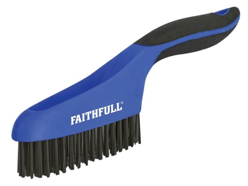 [FAISB164S] Scratch Brush Soft Grip 4 x 16 Row Steel