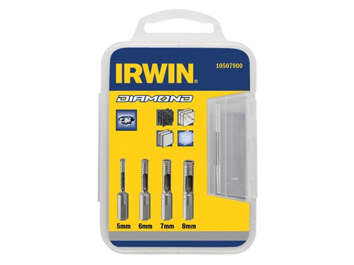 [IRW10507900] Diamond Drill Bit Set 4 Piece 5-8mm