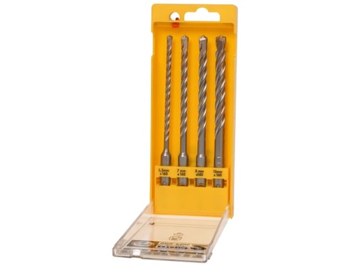[DEWDT9702QZ] Extreme 2 SDS Plus Drill Bit Set, 4 Piece 5.5-10mm