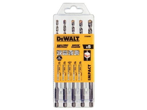 [DEWDT60099QZ] DT60099 Extreme Impact Masonry Drill Bit Set 5 Piece
