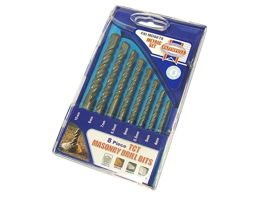 [FAIMDSET8] Standard Masonry Drill Set, 8 Piece 4-10mm