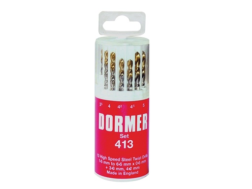 [DORA094419] A094 No.419 HSS TiN Coated Drill Set of 19 1.00mm-10.00mm x 0.5mm