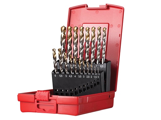 [DORA095201] A095 Set 201 A002 HSS TiN Coated Jobber Drill Set of 19 1.0-10.0 x 0.5mm
