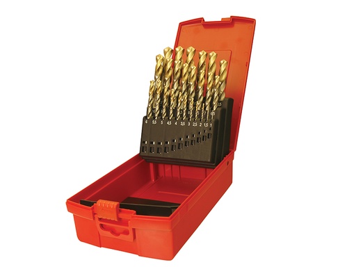[DORA095204] A095 Set 204 HSS TiN Coated Jobber Drill Set of 25 1.0-13.0 x 0.5mm