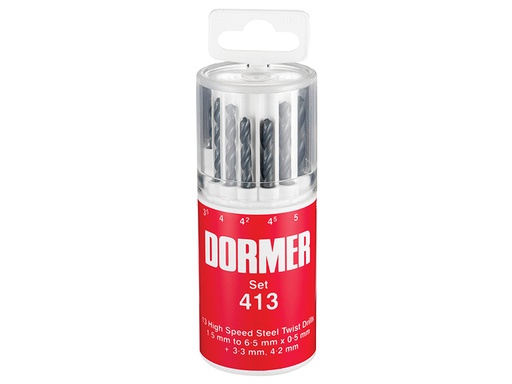 [DORSET413] A191 No.413 Metric HSS Drill Set of 13 1.5-6.5 x 0.5mm