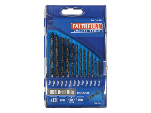 [FAIF13PSET] HSS Drill Bit Set of 13 1/16-1/4 x 1/64