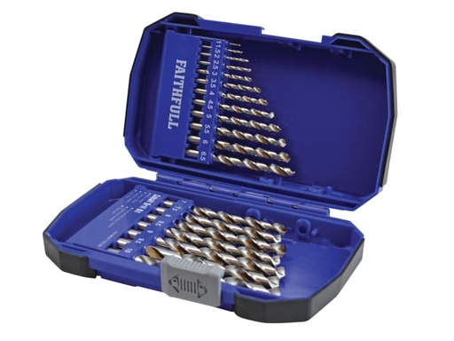 [FAIMSET19COB] Cobalt HSS Drill Set M35 1-10mm 19 Piece