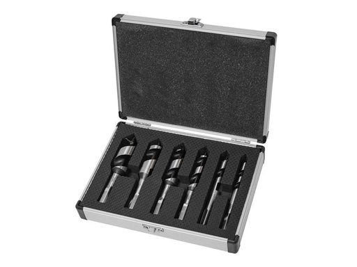 [FAICASSET6] Stubby Combination Wood Auger Bit Set, 6 Piece 10-25mm
