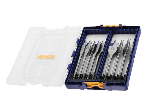 [IRWIW4041010] Blue Groove 4X Flat Bit Set, 8 Piece