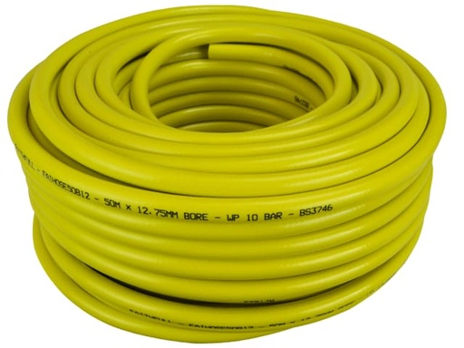 [FAIHOSE50B12] Heavy-Duty Reinforced Builder's Hose 50m 12.5mm (1/2in) Diameter