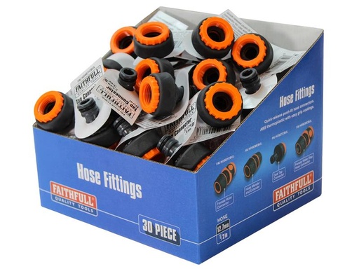 [FAIHOSETCBUL] Plastic Tap Hose Connector 1/2 & 3/4in (Box 30)