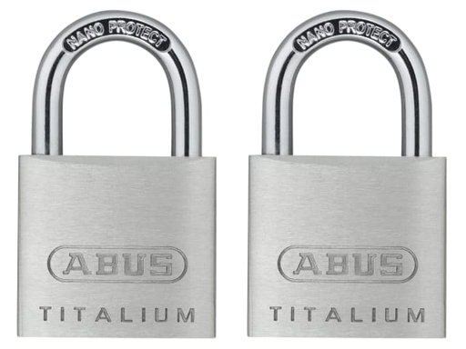 [ABU64TI30TC] 64TI/30mm TITALIUM Padlock Carded Twin Pack