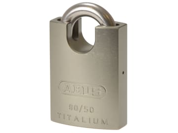 [ABUKA56991] 90RK/50mm TITALIUM Padlock Closed Shackle Keyed Alike 2745