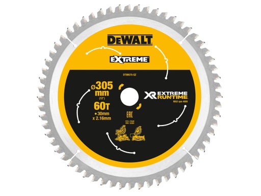 [DEWDT99575QZ] XR FlexVolt Mitre Saw Blade 305 x 30mm x 60T