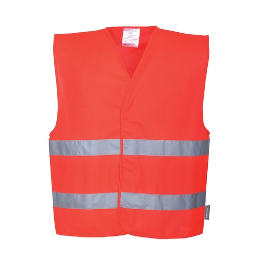 C474 Hi-Vis Two Band Vest - Red