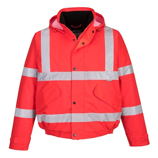 S463 Hi-Vis Bomber Jacket - Red
