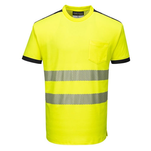 T181 Pw3 Hi-Vis T-Shirt S/S - Yellow/Black