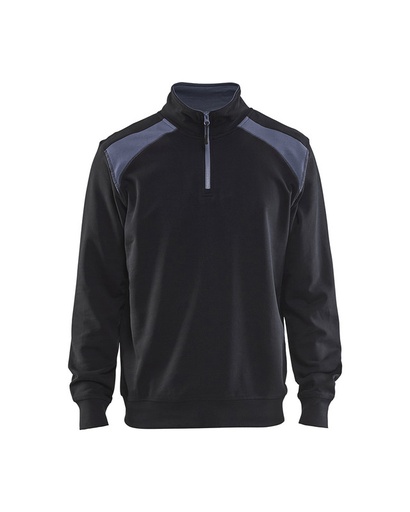 Blaklader 335311589994 Half-zip 2-tone sweatshirt - Black/Grey