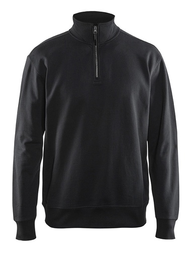 Blaklader 336911589900 Sweatshirt with half zip - Black