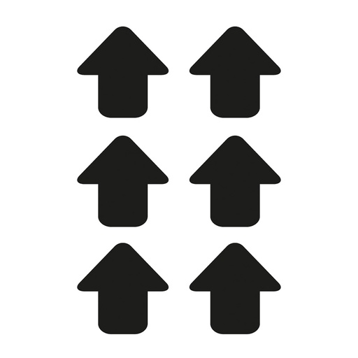[HBS 16049] Black Arrows - R9 Floor Signals (90mm x 90mm) Pack of 100