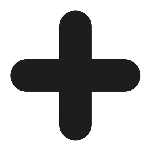 [HBS 16025] Black Symbol "X" - R9 Floor Signals (300mm x 300mm) Pack of 10
