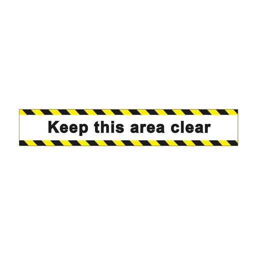 [HBS 16085] Keep This Area Clear - R9 Floor Graphic (600mm x 100mm)