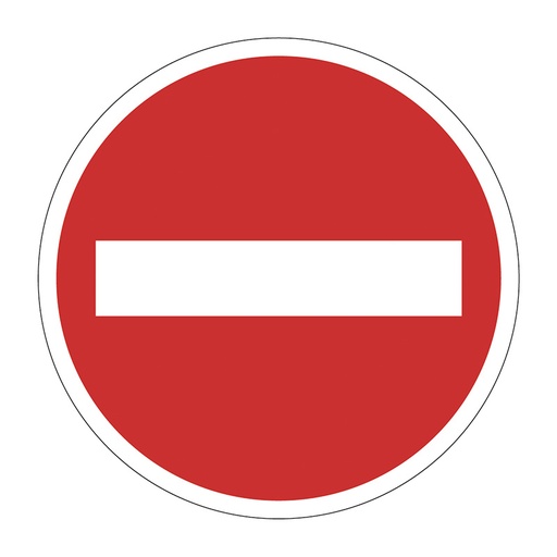 [HBS 16020] No Entry Symbol - R9 Floor Graphic (400mm dia.)