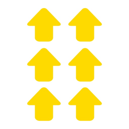 [HBS 16048] Yellow Arrows - R9 Floor Signals (90mm x 90mm) Pack of 100