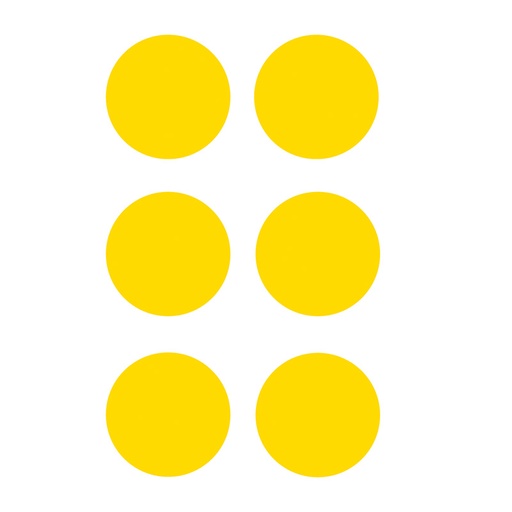 [HBS 16042] Yellow Circles - R9 Floor Signals (90mm Dia.) Pack of 100
