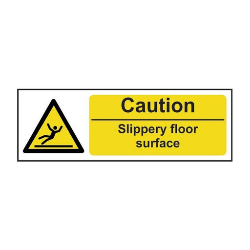 [HBS 11103] Caution Slippery floor surface - SAV (300 x 100mm)
