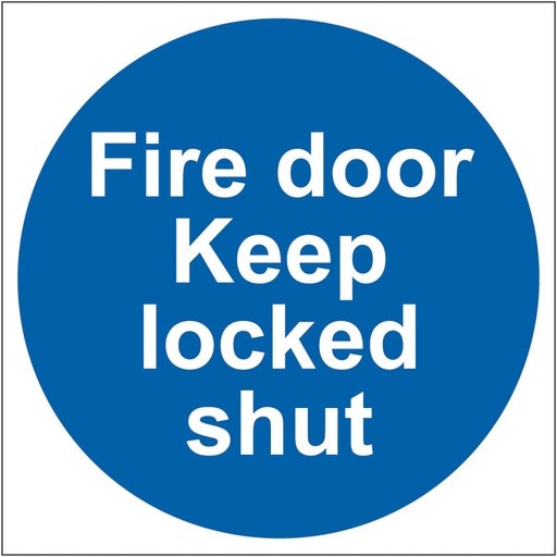 [HBS 0153V20] Fire door Keep locked shut (Multipack of 20) - SAV (100 x 100mm)
