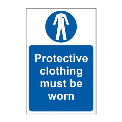 [HBS 11422] Protective clothing must be worn - SAV (200 x 300mm)