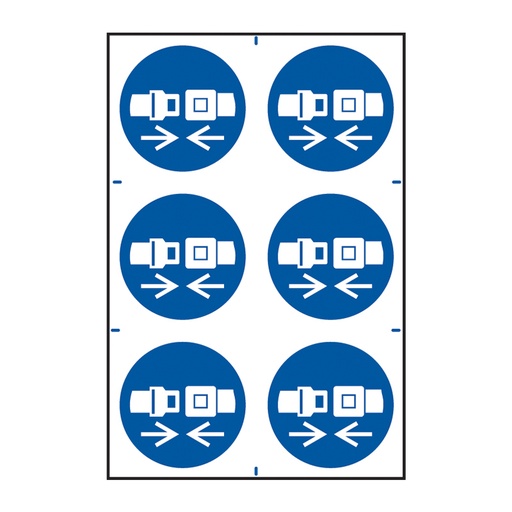 [HBS 14880] Seatbelts must be worn symbols - SAV (200 x 300mm)