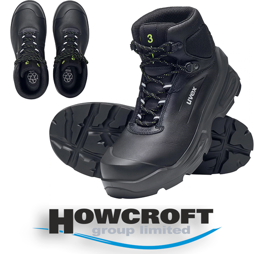 [S3 SRC] uvex 3 68742 i-PUREnrj Safety Boots S3 SRC ESD Cert Metal-Free Water Res Leather UK 5-16