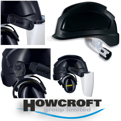 [pheos E-S-WR] uvex 9770931 pheos E-S-WR 3D PPE suspension harness safety helmet hard hat x6 Colours Available - Black / White / Yellow / Red / Blue / Grey