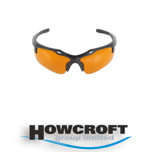 [7076BU] Beta Tools 7076BU Safety glasses PPE Eye Protection with orange polycarbonate lenses