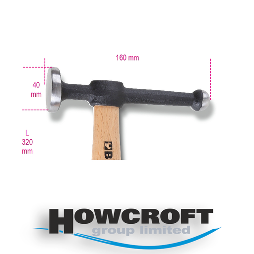 [1351] Beta Tools 1351 Hammer with round, flat face and ball pein, wooden shaft