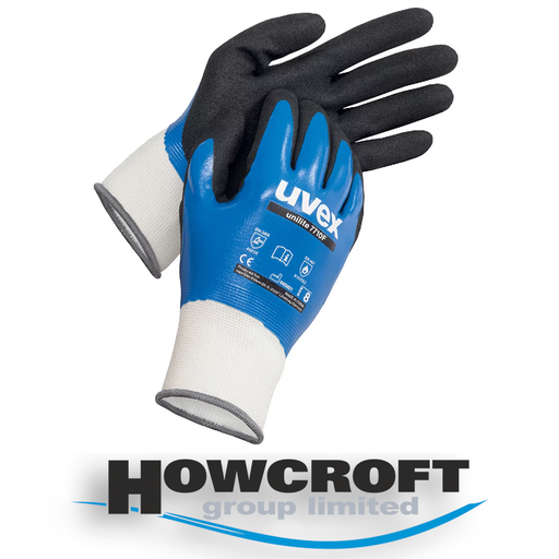[7710F] uvex unilite 7710F PPE Seam-free multi-purpose safety gloves, Available in sizes: 7 -11