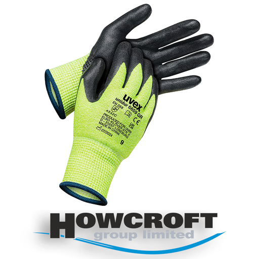[unidur 6659] uvex unidur 6659 PU GR Reliable cut protection PPE Safety Gloves with HPPE / fibreglass combination, Available in sizes: 7-11