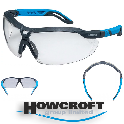 [i-5] uvex i-5 safety spectacles glasses, Metal-free, Clear lens