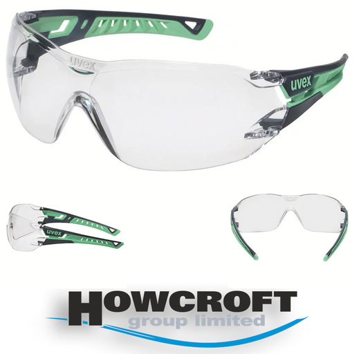 uvex pheos nxt planet PPE safety glasses, clear lens, Uvex protecting planet model – mass-balanced PC lens, arms and packaging partially made from recycled material