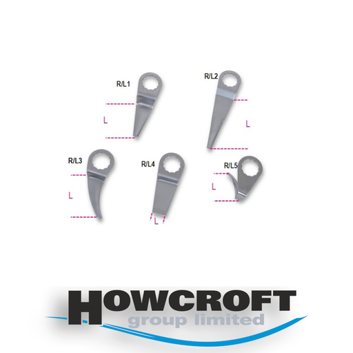 [1938R/S5] Beta Tools Blades for vehicle windscreen removal 019380055 1938R / S51938 R/S5-sets 5 blades for 1938