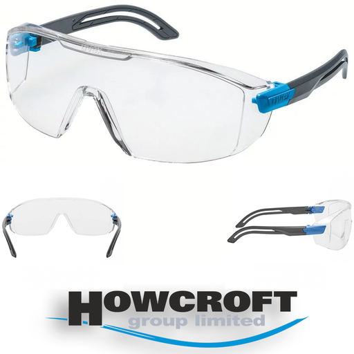 [9143265] uvex i-lite 9143265 anthracite/blue clear uvex supravision excellence PPE Safety Glasses